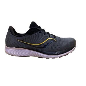 Saucony Men’s Grey/Yellow Guide 14 PWRRUN Comfort Running Shoes Size 10.5
